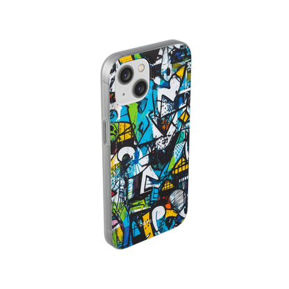 White Ripple Drift iPhone 14 Case - Soft