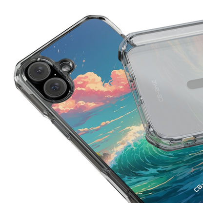 Waves Embrace Sunlight iPhone Case - Impact