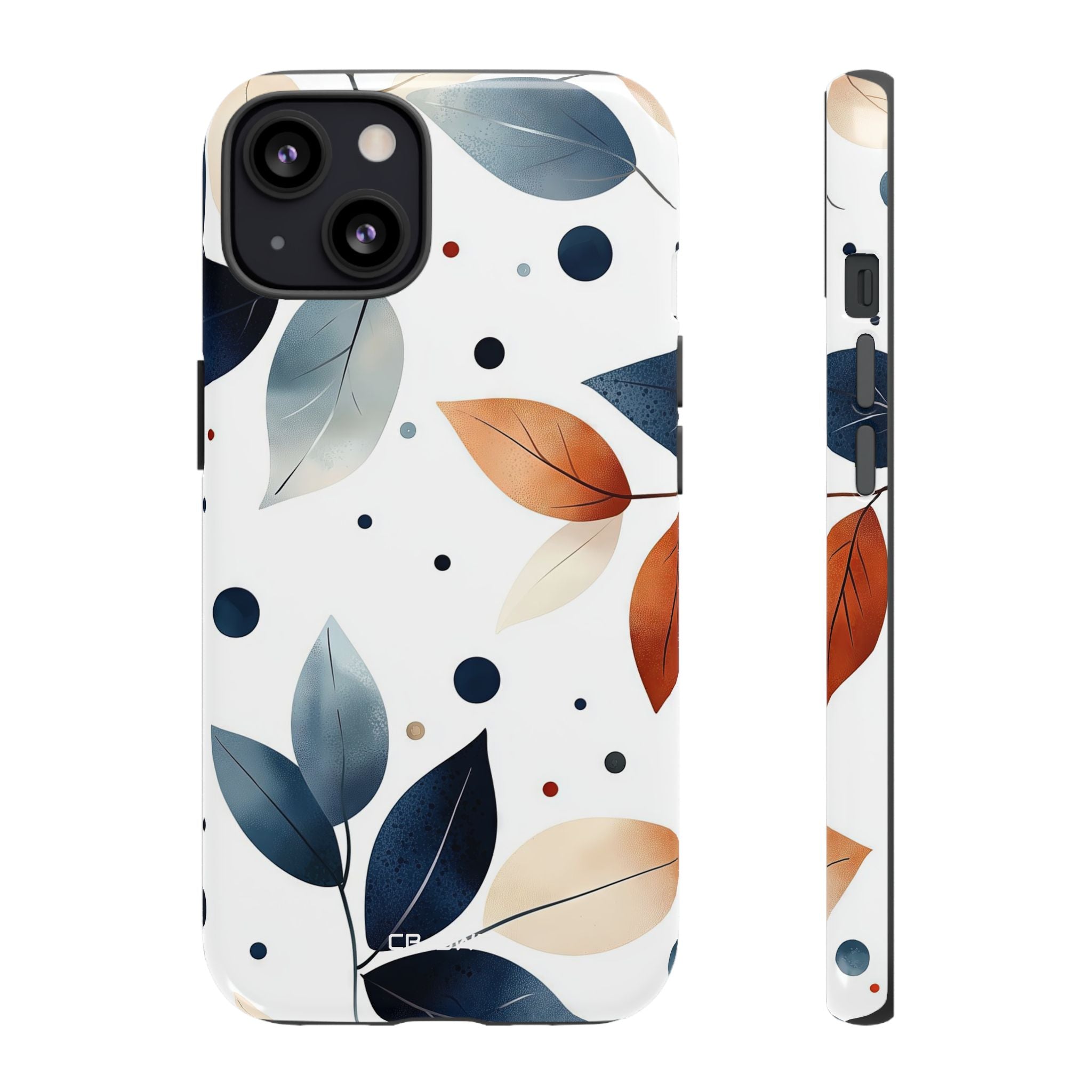 Leaves And Circles - iPhone Case