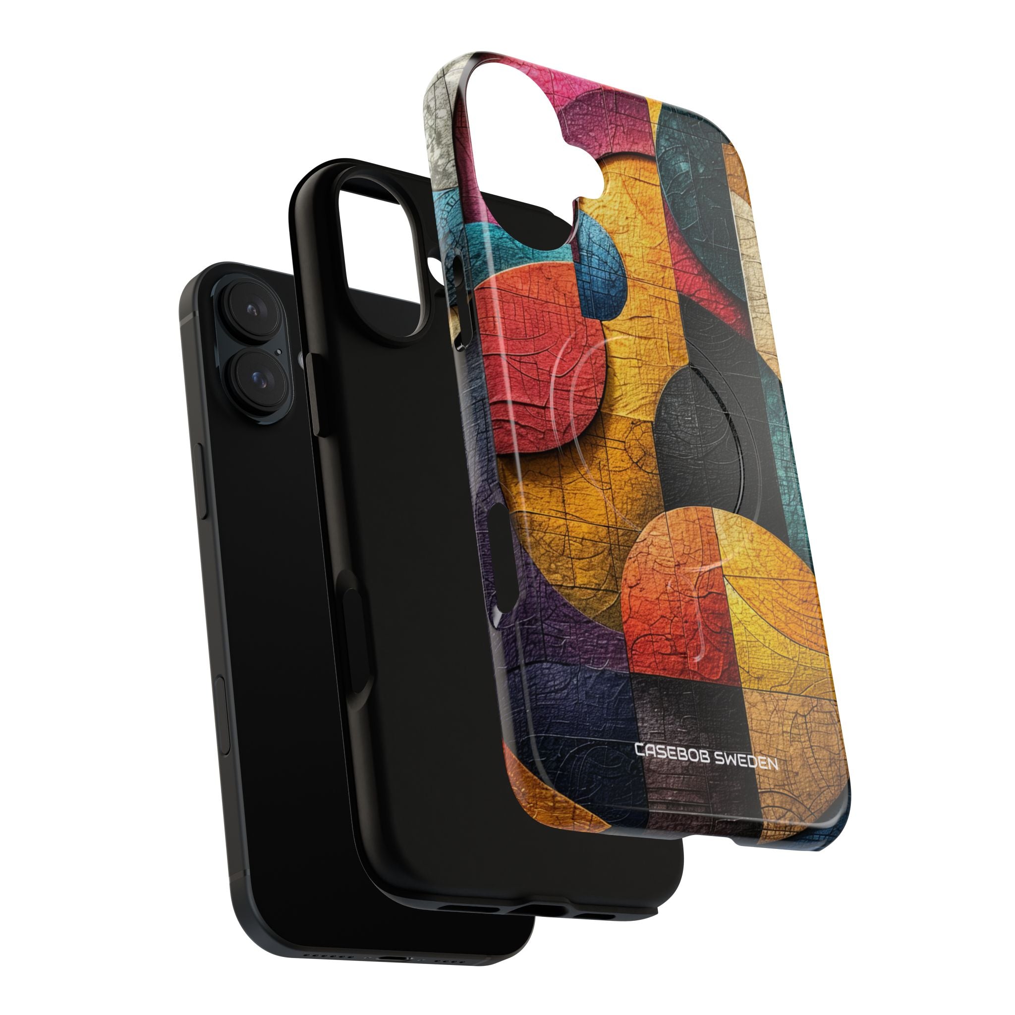 Vibrant Geometric Art - Tough + MagSafe® iPhone 16 Phone Case