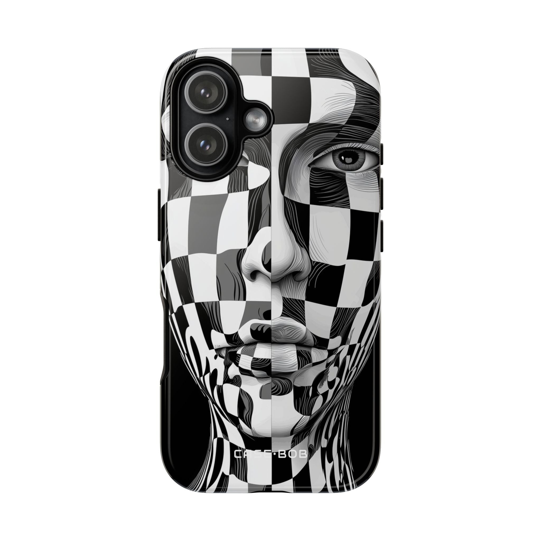 Checkered Face iPhone 17 Case - Tough