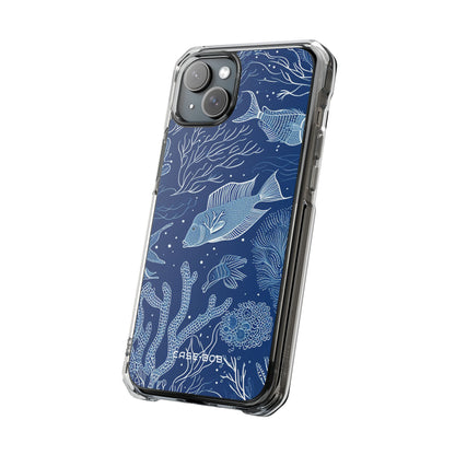 Navy Scale Reef iPhone 15 Plus Case - Impact