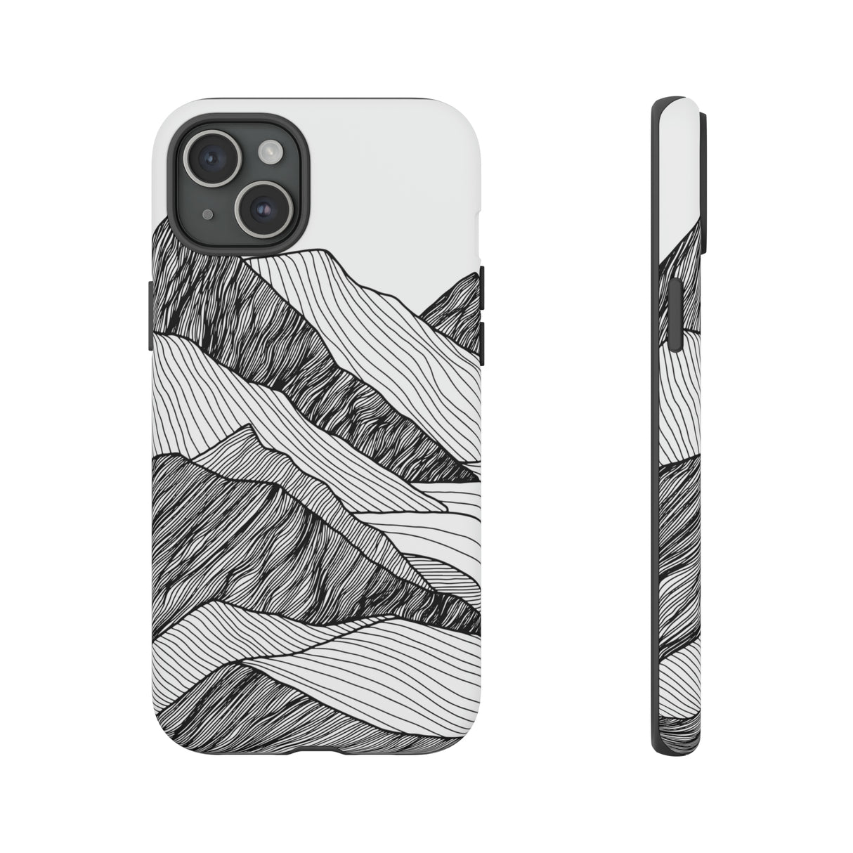 Abstract Mountain Line Art - Protective Phone Case