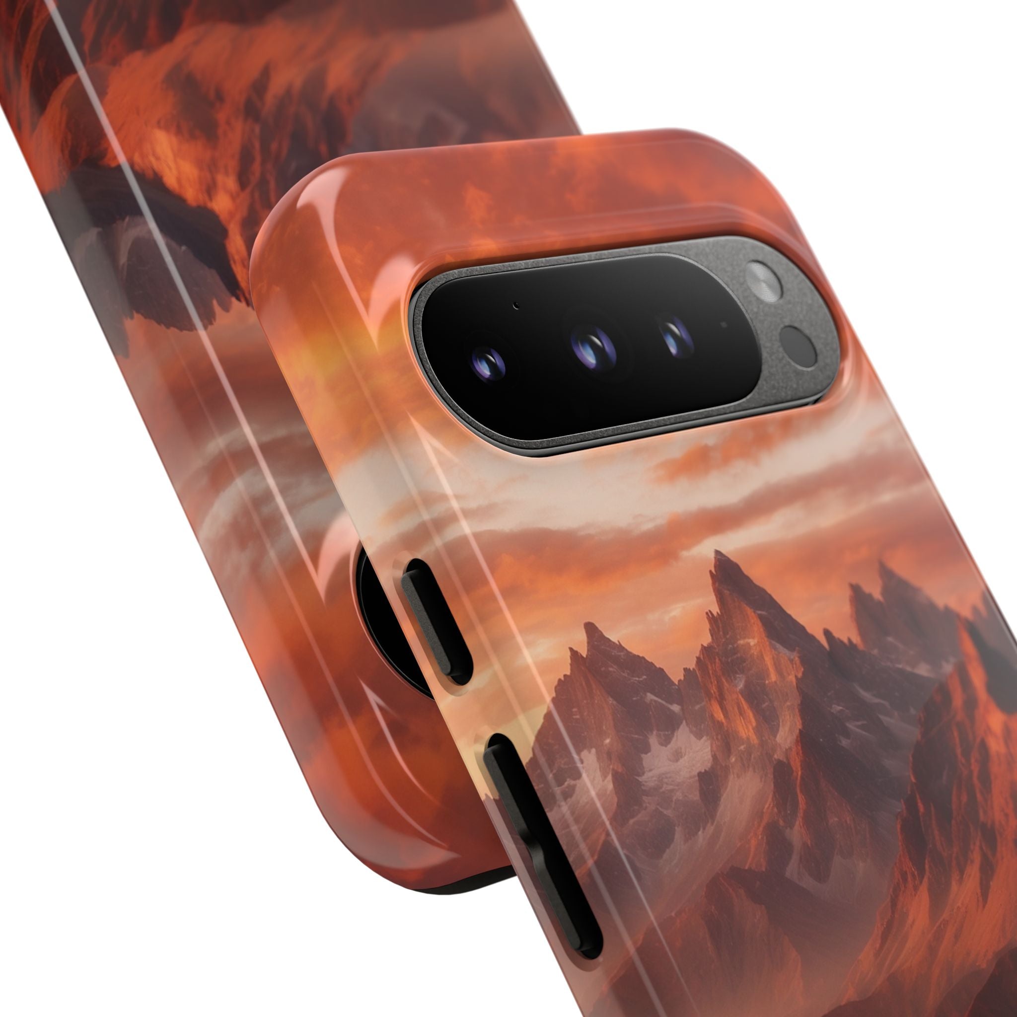 Mountain Peaks Glowing - Google Pixel Case