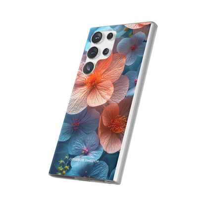 Peach Blossom Serenity - Flexi Samsung S23 Phone Case