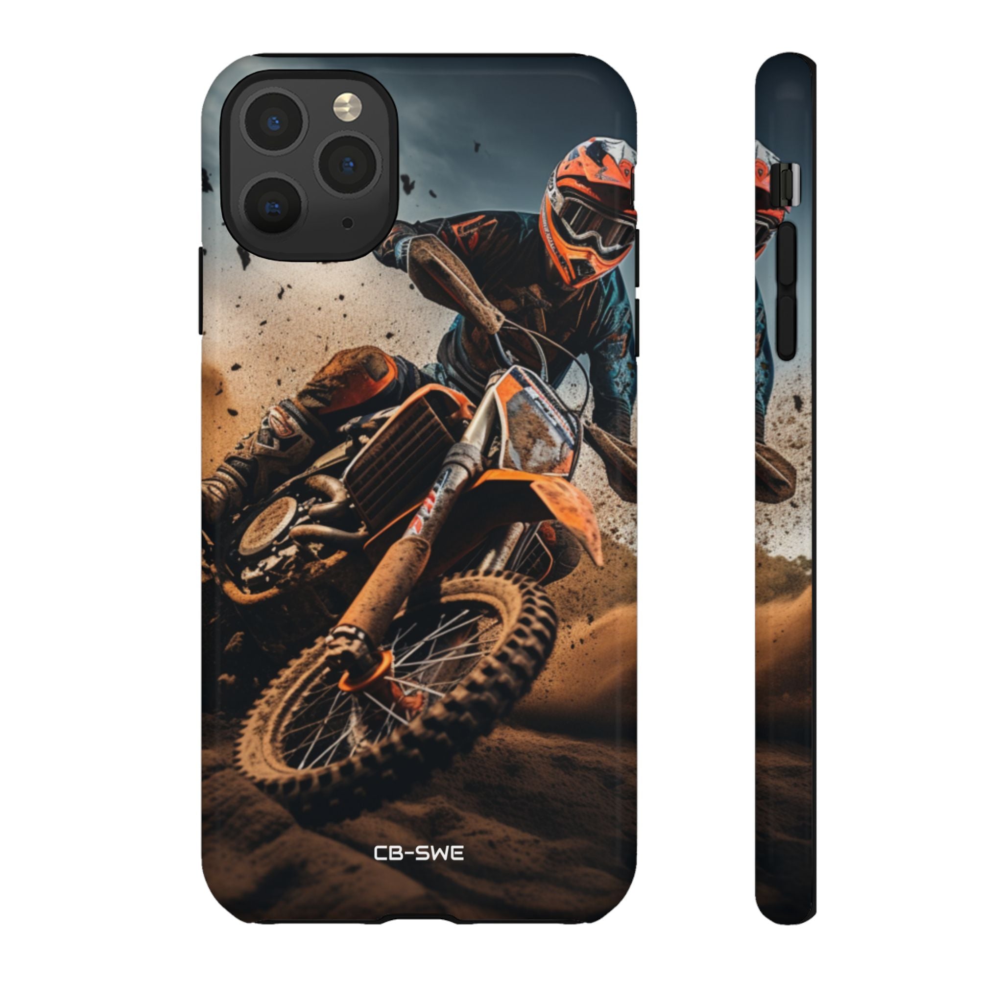 Rider Amidst Desert Fury - iPhone Case