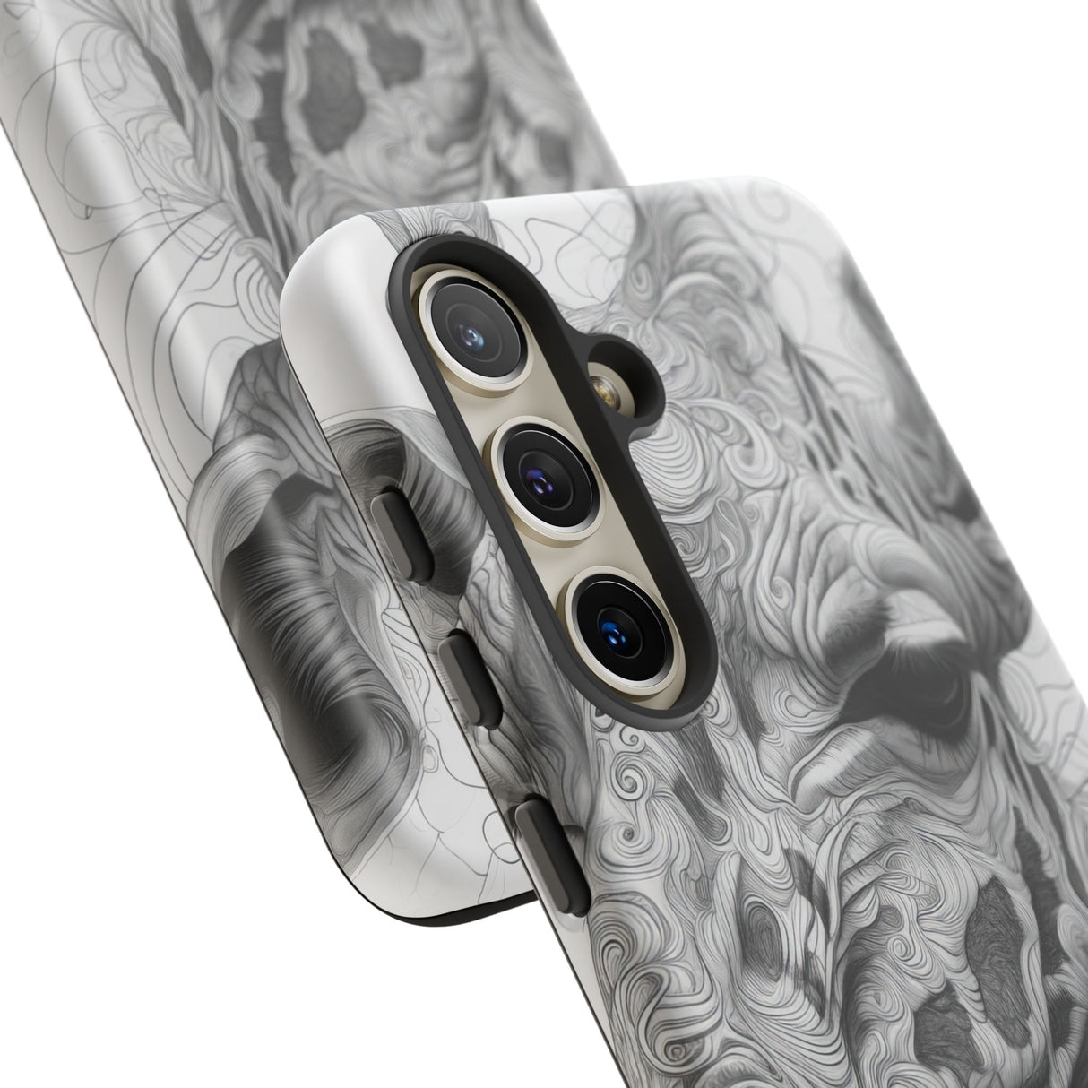 Monochrome Giraffe: Intricate Elegance - For Samsung S24