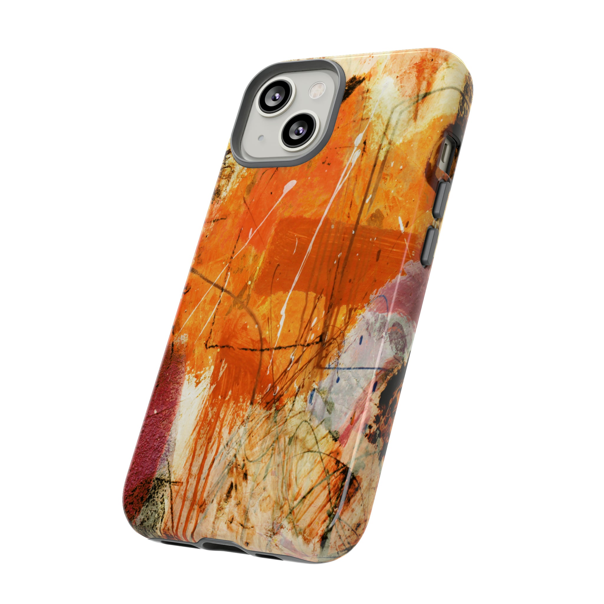 Abstract Orange Art - Protective Phone Case