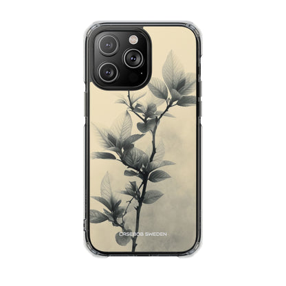 Beige Branch Art - Clear Impact iPhone 14 Phone Case