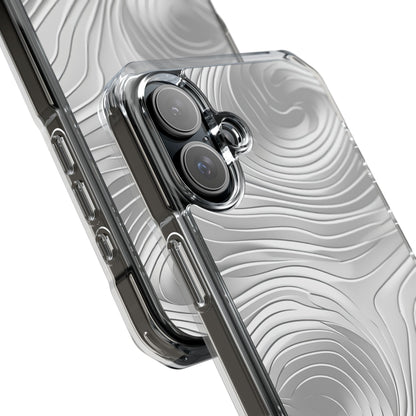 Monochrome Flow Lines iPhone 16 - Impact Clear+