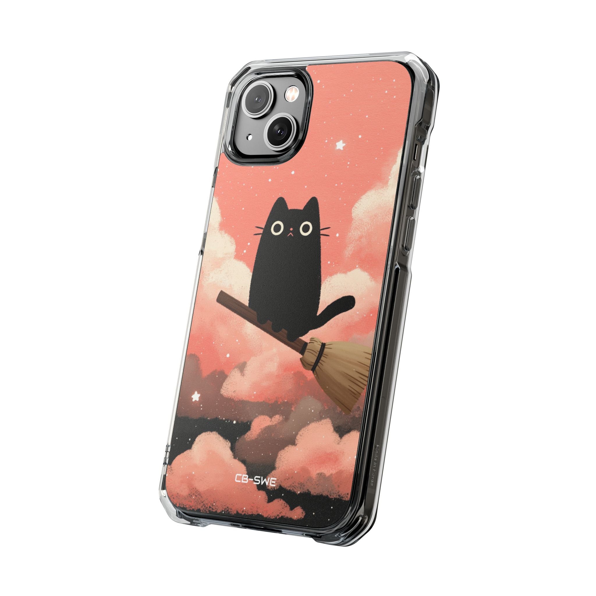 Cat Rides Broom iPhone Case - Impact