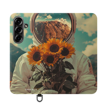 Auringonkukka Astronaut - Samsung S25 Case - Lompakko