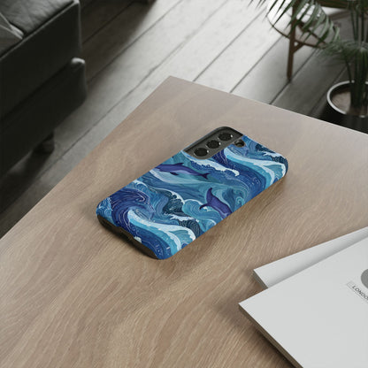 Dolphin Waves Samsung S22 Case - Tough