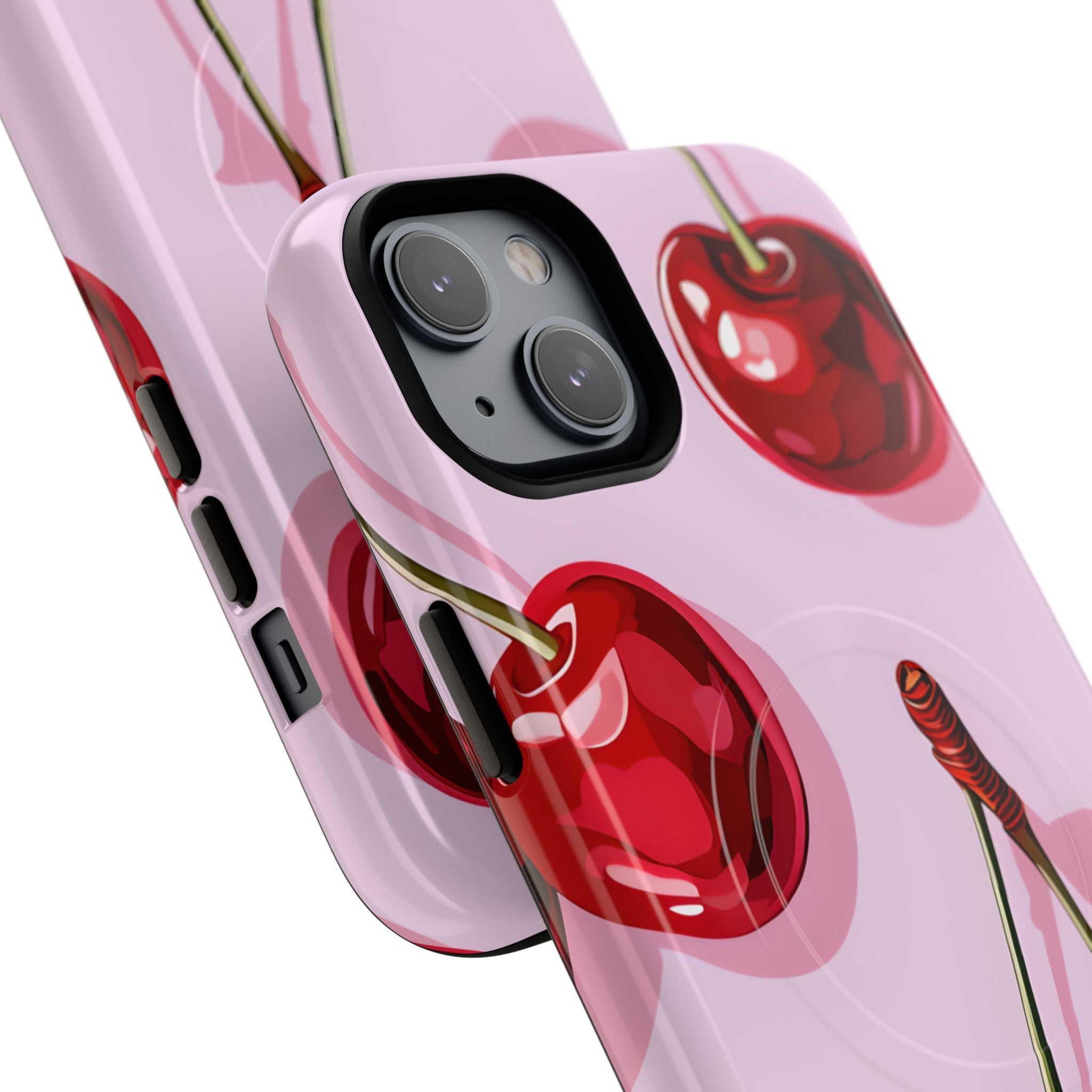 Glossy Cherry Burst iPhone 14 Case - Tough+
