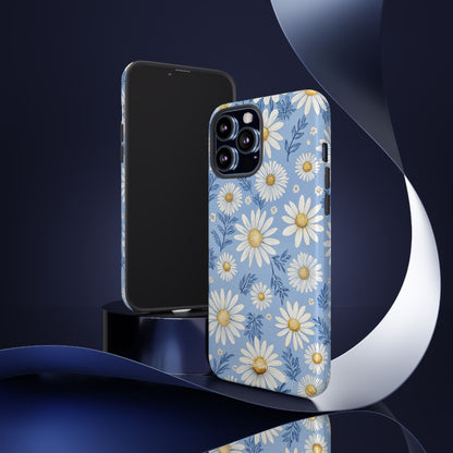 Daisies On Blue - iPhone Case