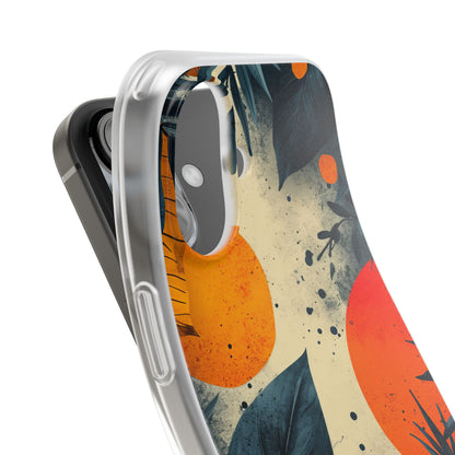 Tropical Blue Leaves - Flexi iPhone 16 Phone Case