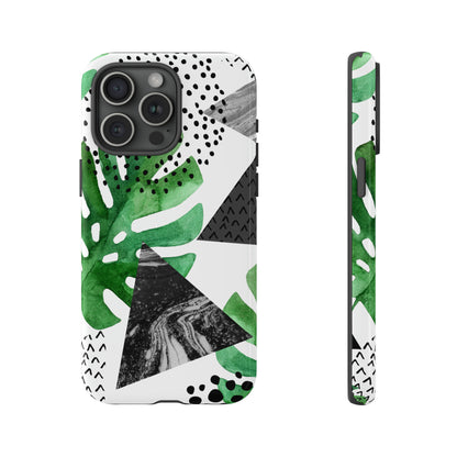 Grunge Green Tropical - Protective Phone Case