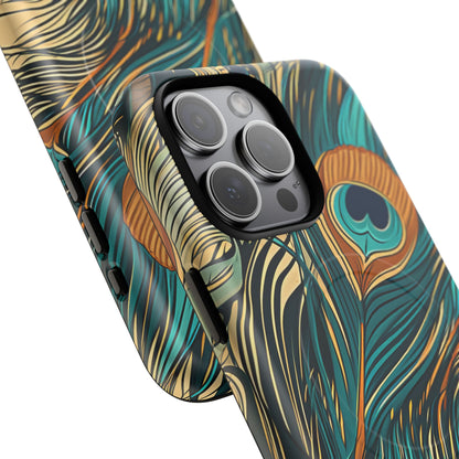 Art Nouveau Peacock Elegance iPhone 15 | Tough+ Phone Case