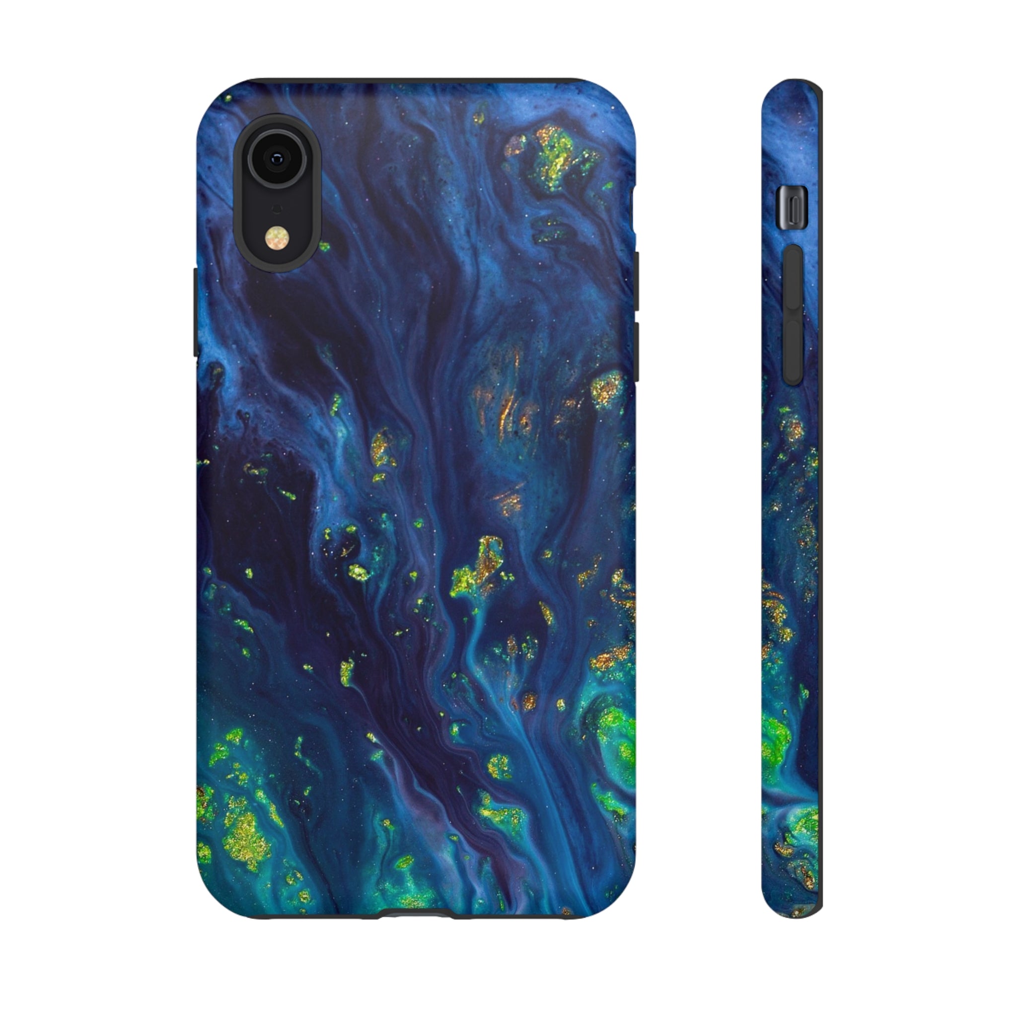 Green Opal Ink Art iPhone Case (Protective) iPhone XR Matte Phone Case