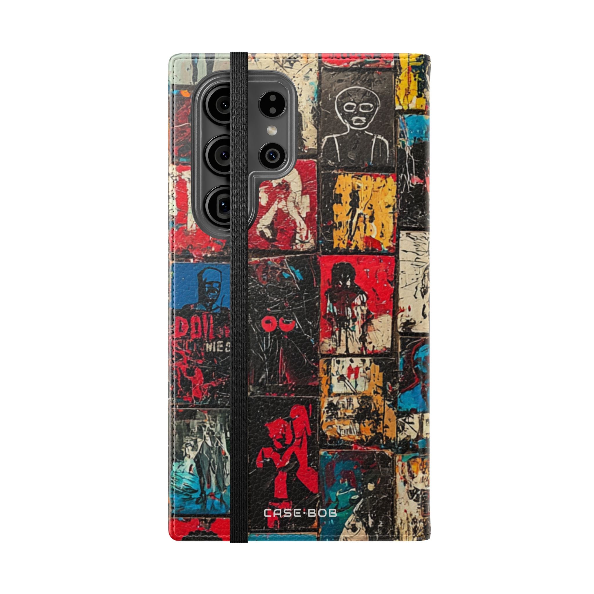 Portrait Grid Crimson - Samsung S23 Ultra Case - Wallet