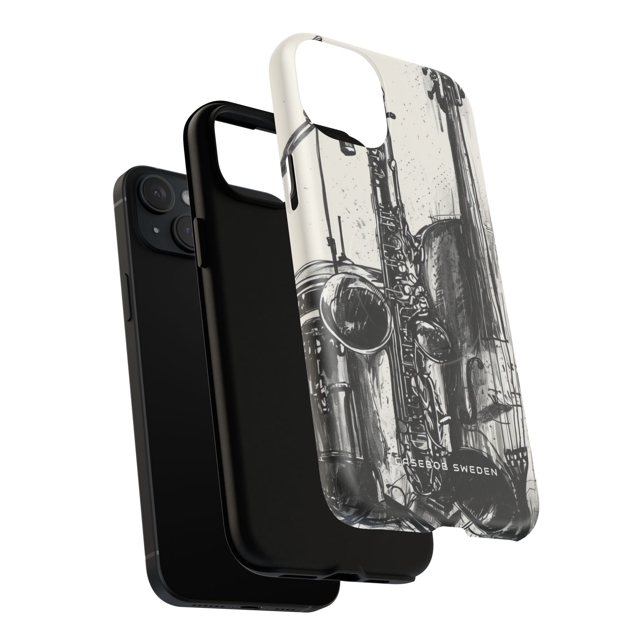 Jazz Instrument Line Symphony iPhone 15 | Tough+ Phone Case