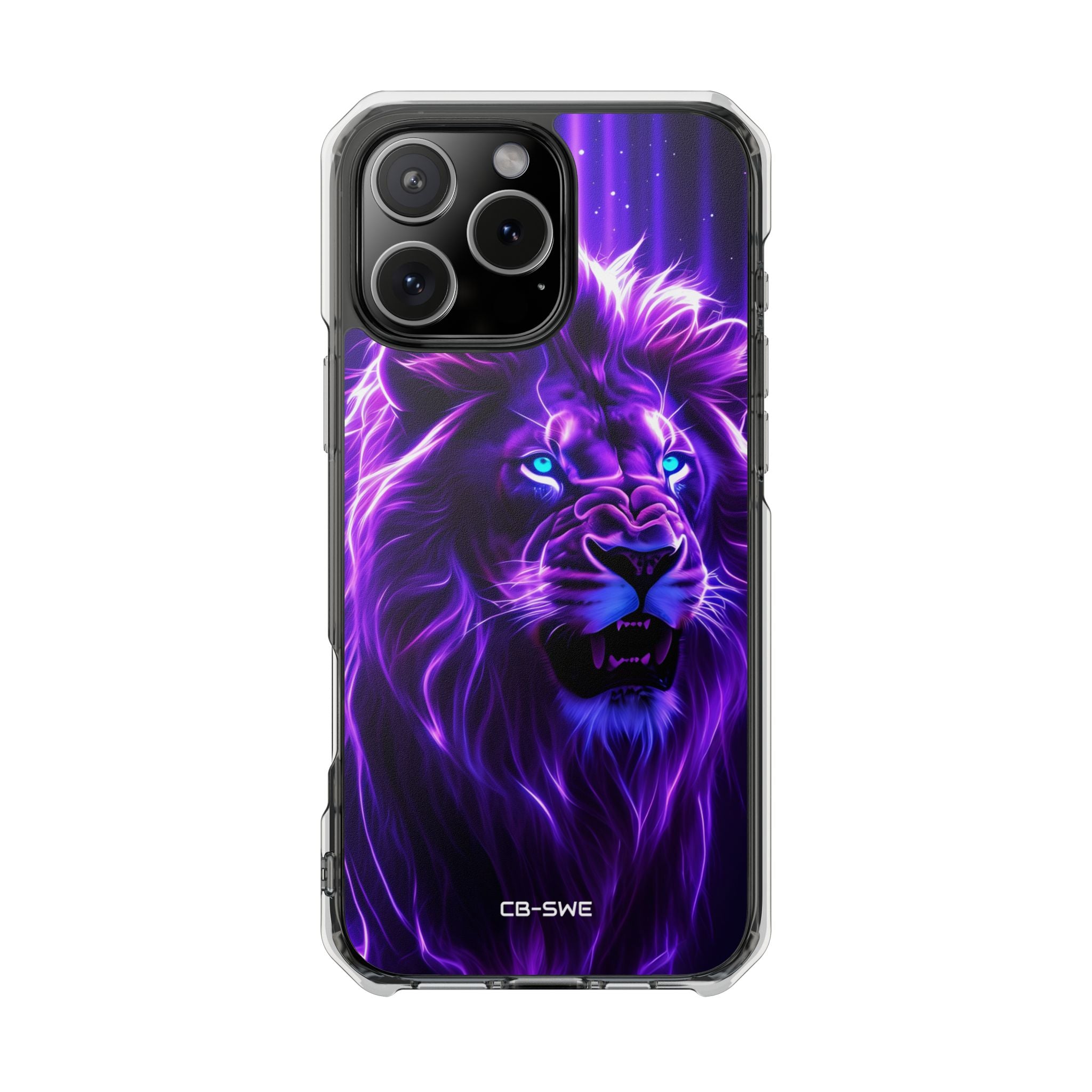 Neon Lion Majesty iPhone Case - Impact