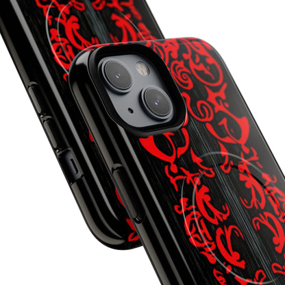 Crimson Spiral iPhone 14 Case - Tough+