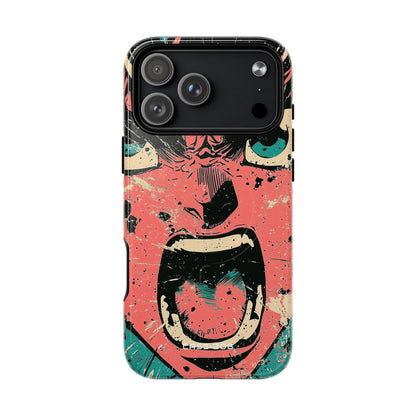 Screaming Face Pink iPhone 17 Pro Max Case - Tough+