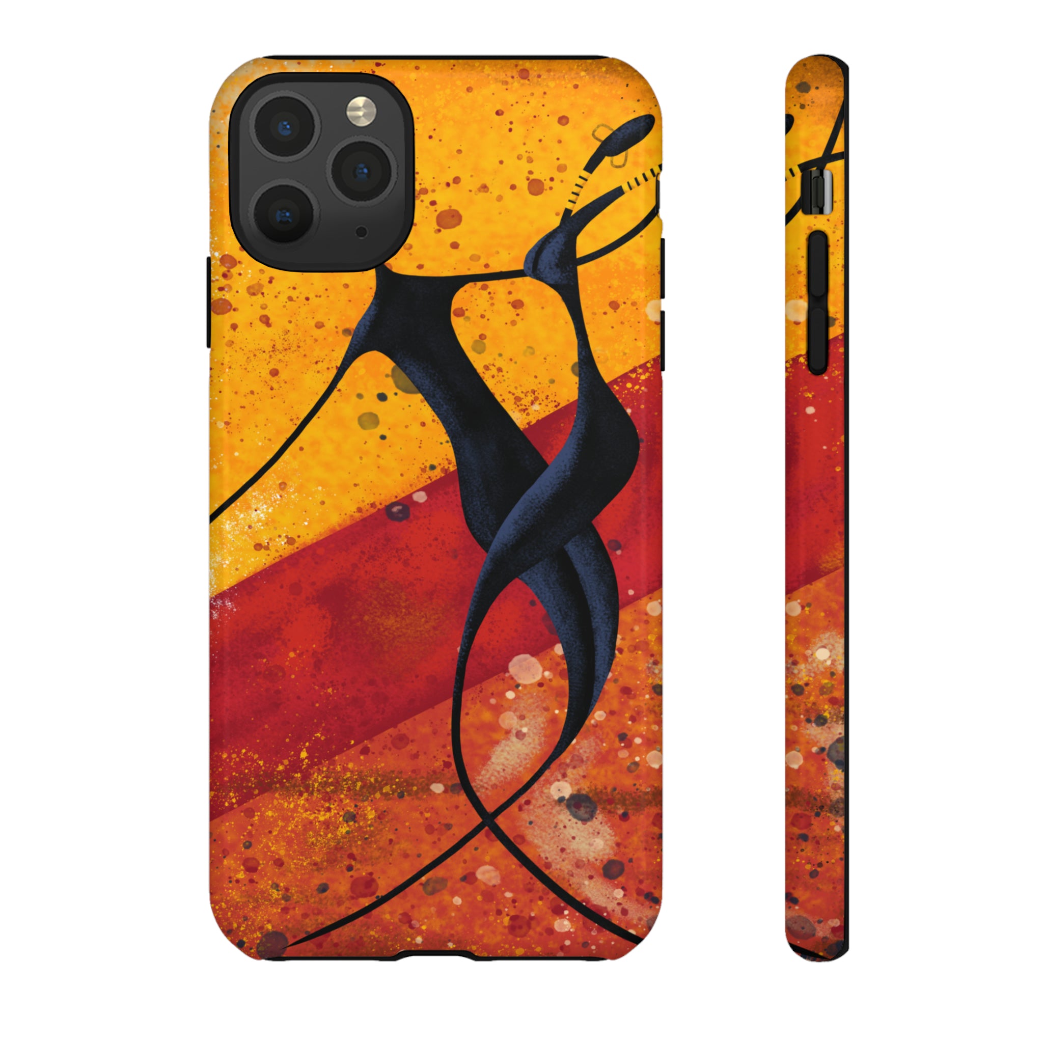 Oil painting - African couple dance - Protective Phone Case