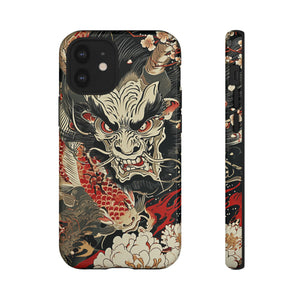 Oni & Sacred Symbols Fusion - Protective Phone Case