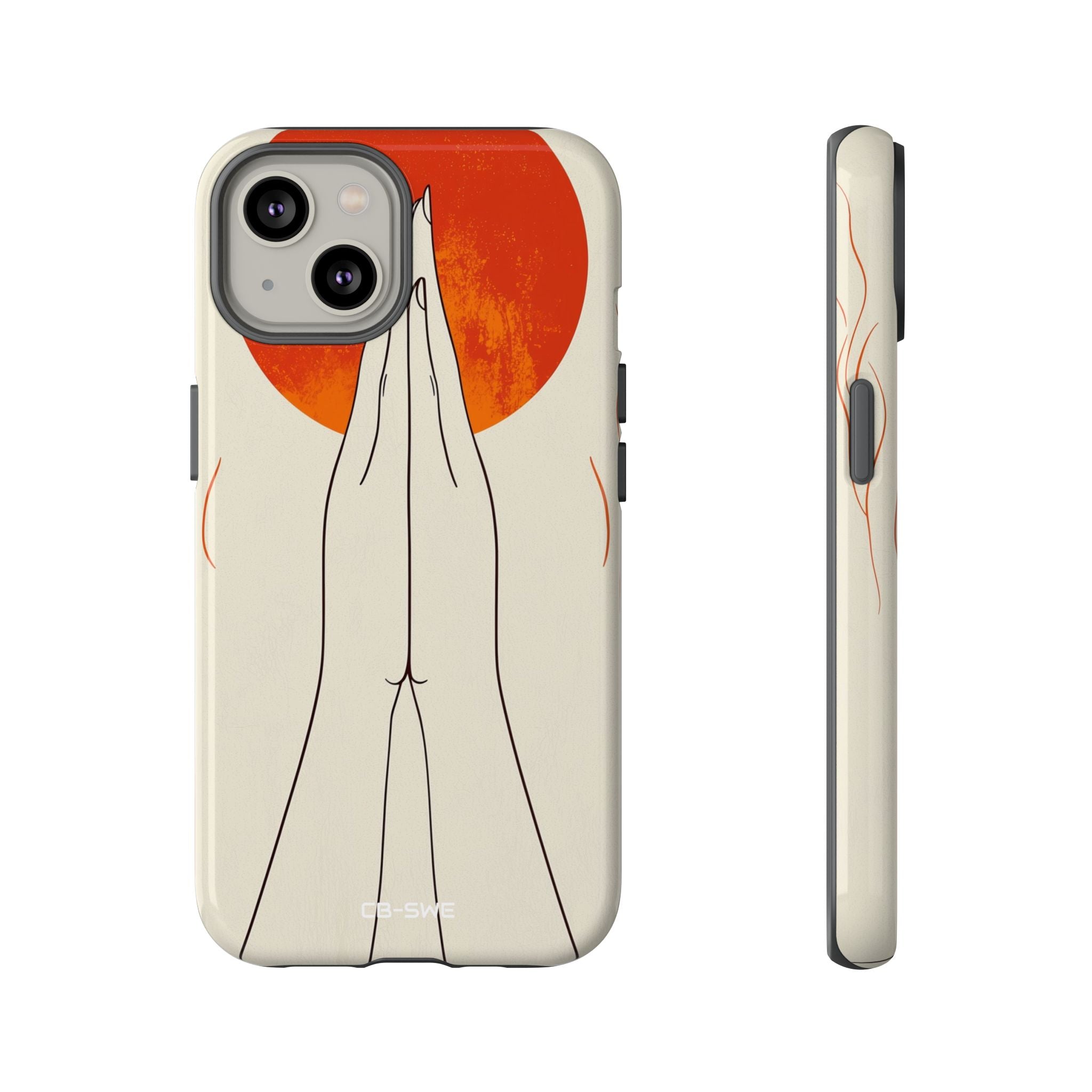 Hands Embrace Sun - iPhone Case