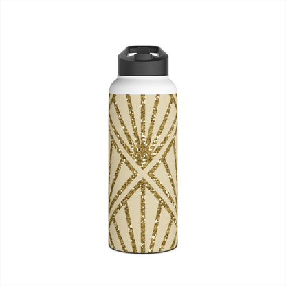 Golden Fan Sparkle - Stainless Steel Water Bottle