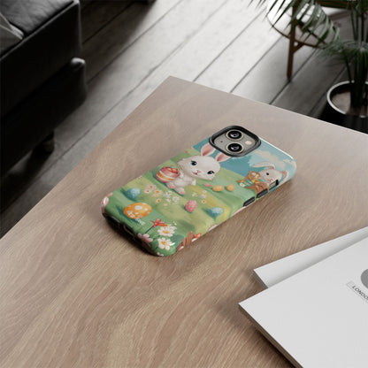 Bunnies Hunt Eggs - iPhone Case