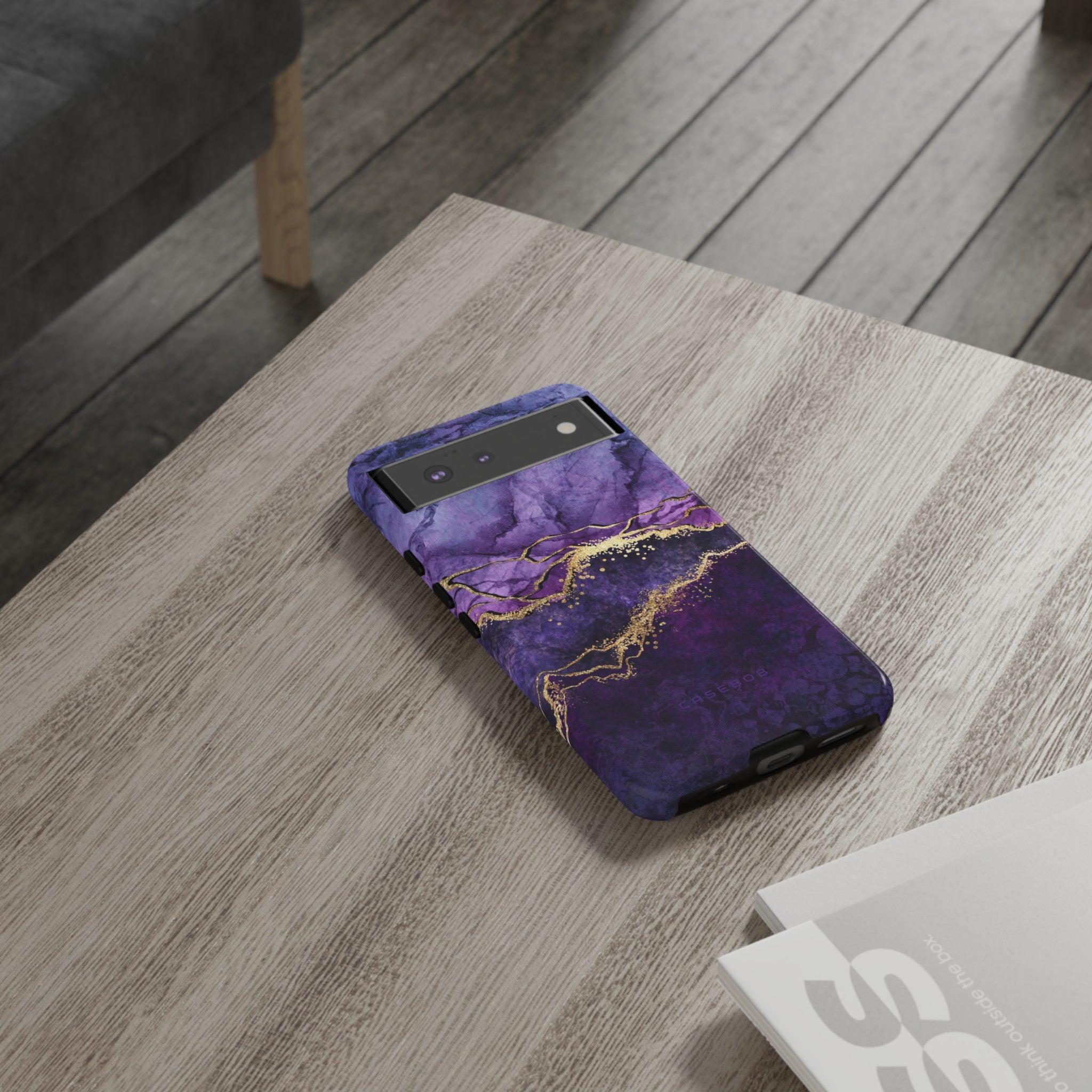 Purple Blue Marble - Protective Phone Case