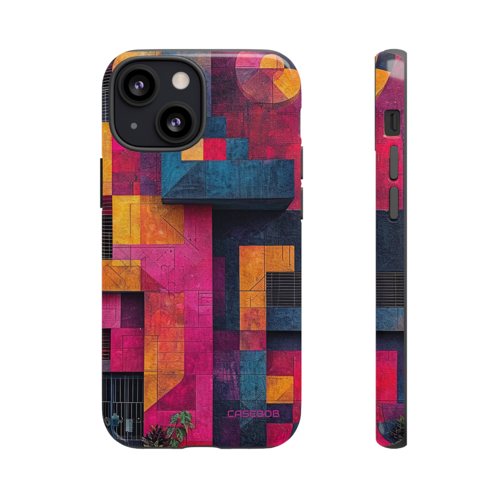 Electric Geometric Vibes - Protective Phone Case