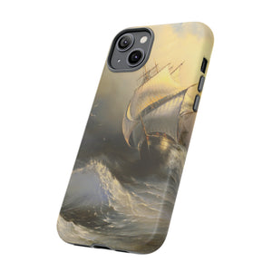 Oil painting - Ancient sailing vessel - Protective Phone Case