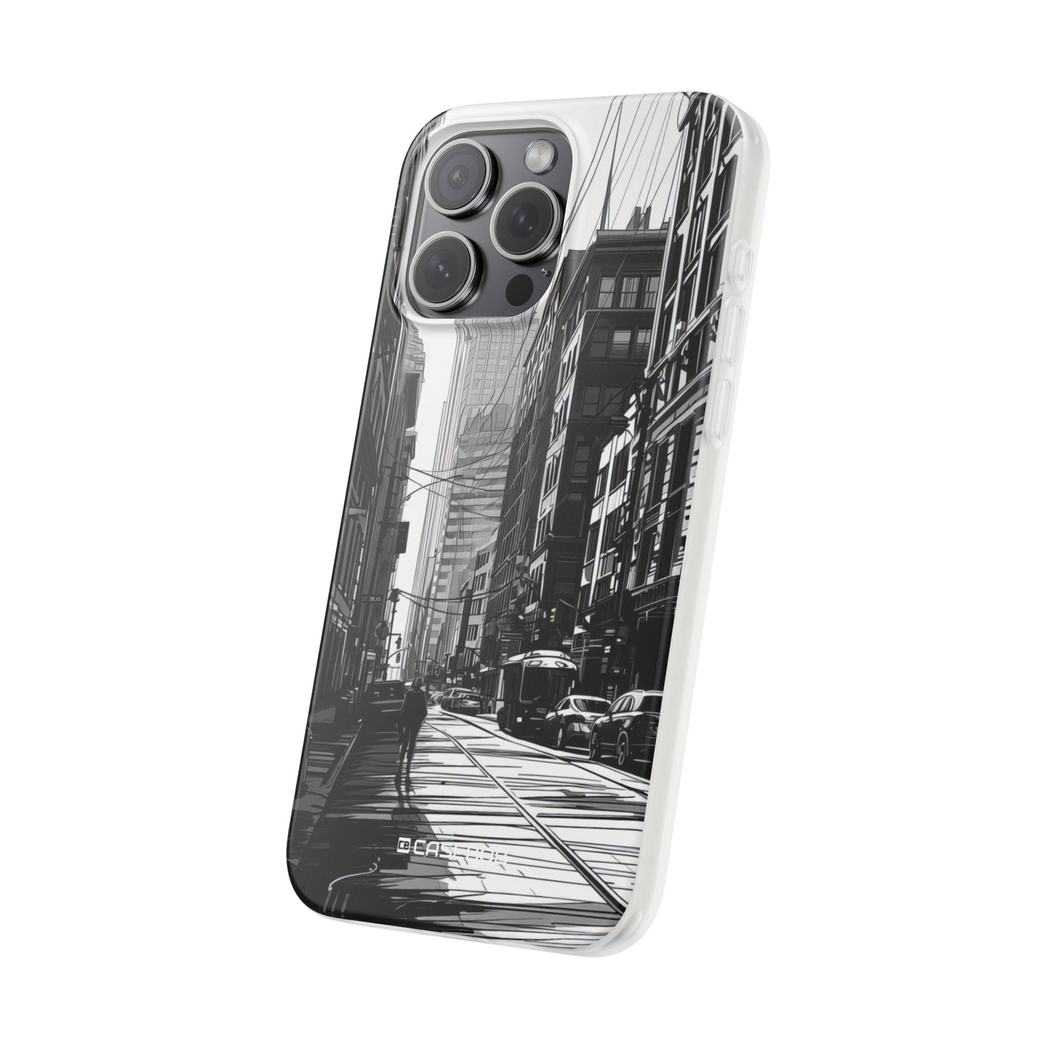 Noir Urban Serenity | Flexible Phone Case for iPhone