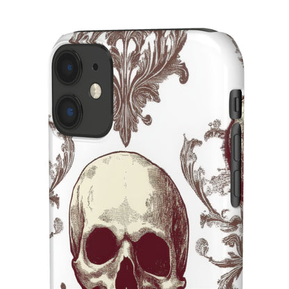 Gothic Skulls and Ornate Foliage iPhone 11 - Slim Phone Case