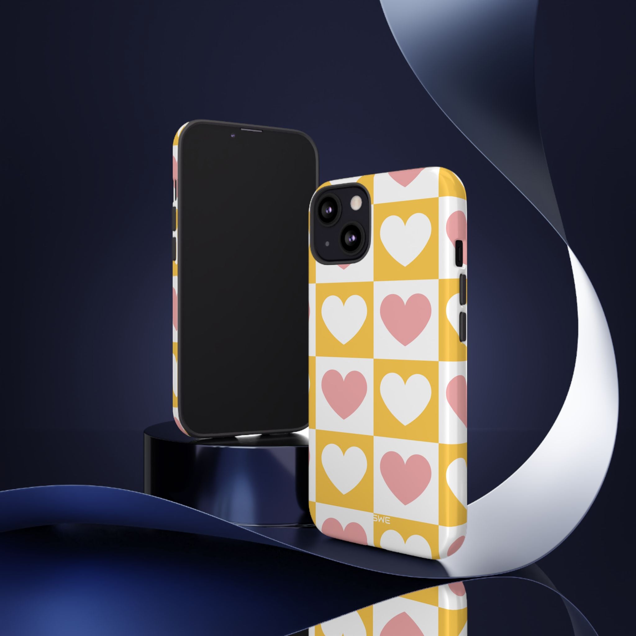 Heart Grid Harmony - iPhone Case