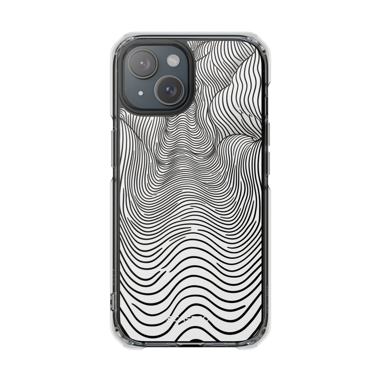 Fluid Waves - Phone Case for iPhone (Clear Impact - Magnetic)