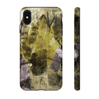 Yellow Grunge Art Phone Case - Protective Phone Case