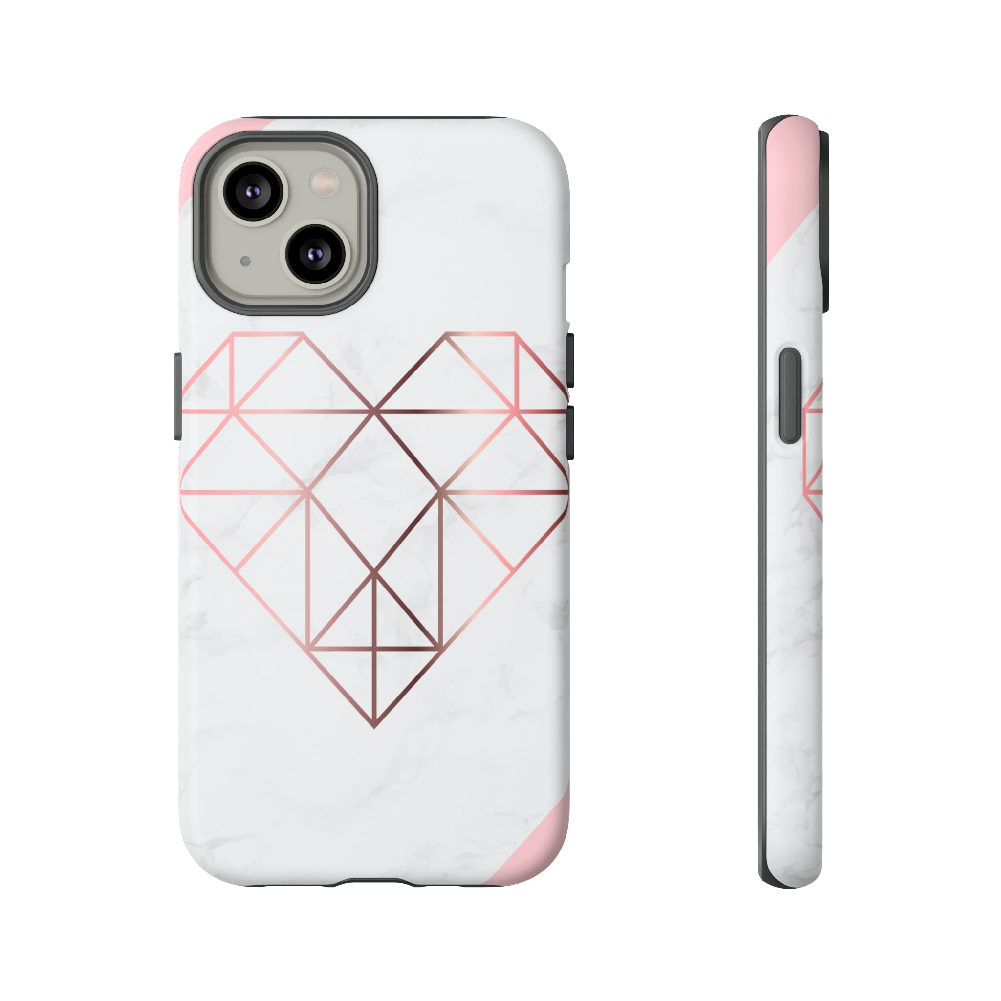 Heart Rose Gold - Protective Phone Case