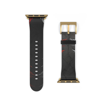 Crimson Silver Wings - Watch Band