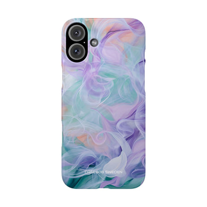 Purple Peach Whirl - Slim iPhone 16 Phone Case