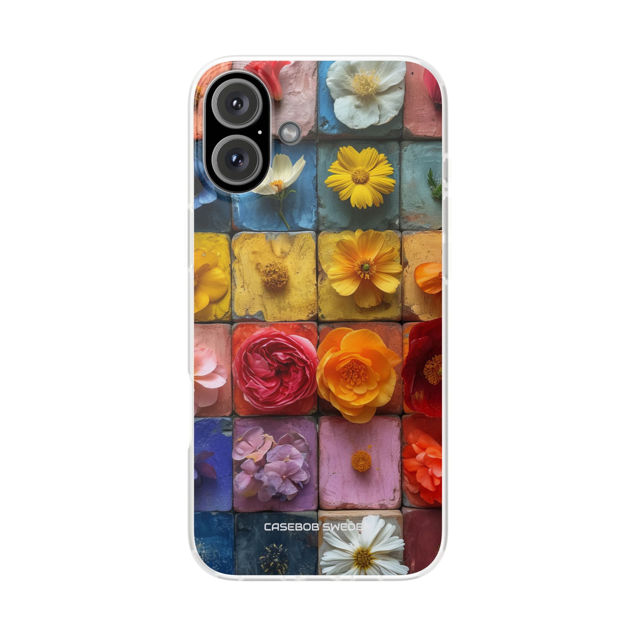 Vibrant Floral Tiles - Flexi iPhone 16 Phone Case