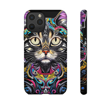 Psychedelic Cat Mirage - iPhone Case
