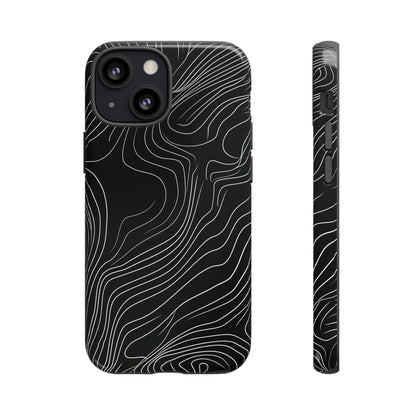 Mancho Grey Lines Abstract Case - Protective Phone Case