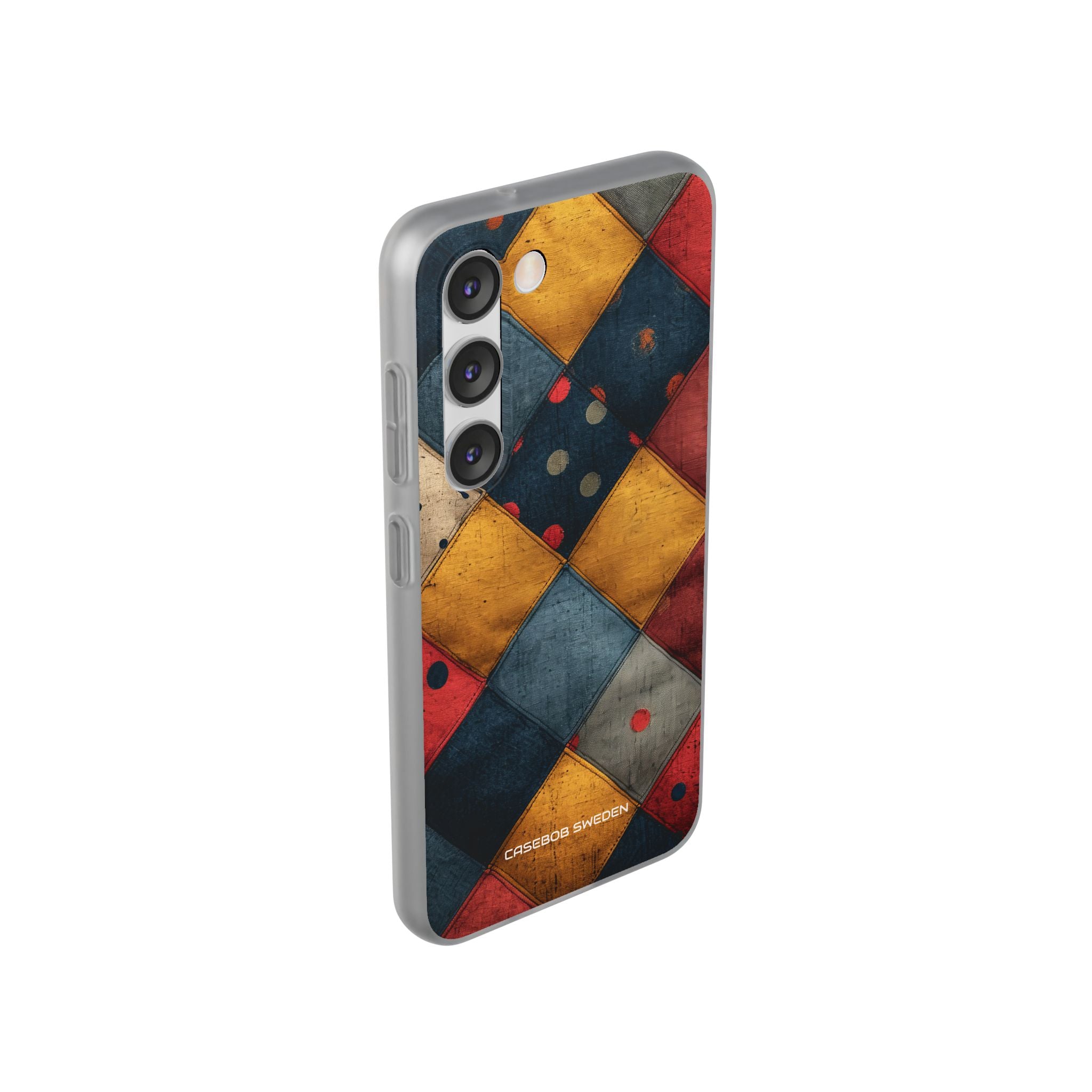 Blue Red Patchwork - Flexi Samsung S23 Phone Case