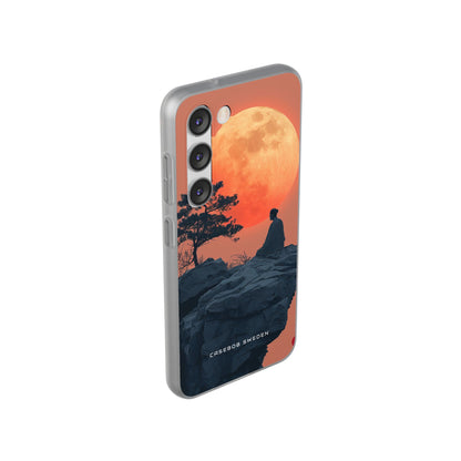 Zen Tranquility Under a Red Moon Samsung S23 - Flexi Phone Case