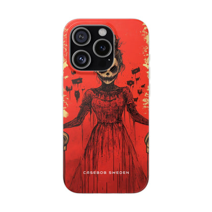 Haunting Scarlet Descent iPhone 15 - Flexi Phone Case